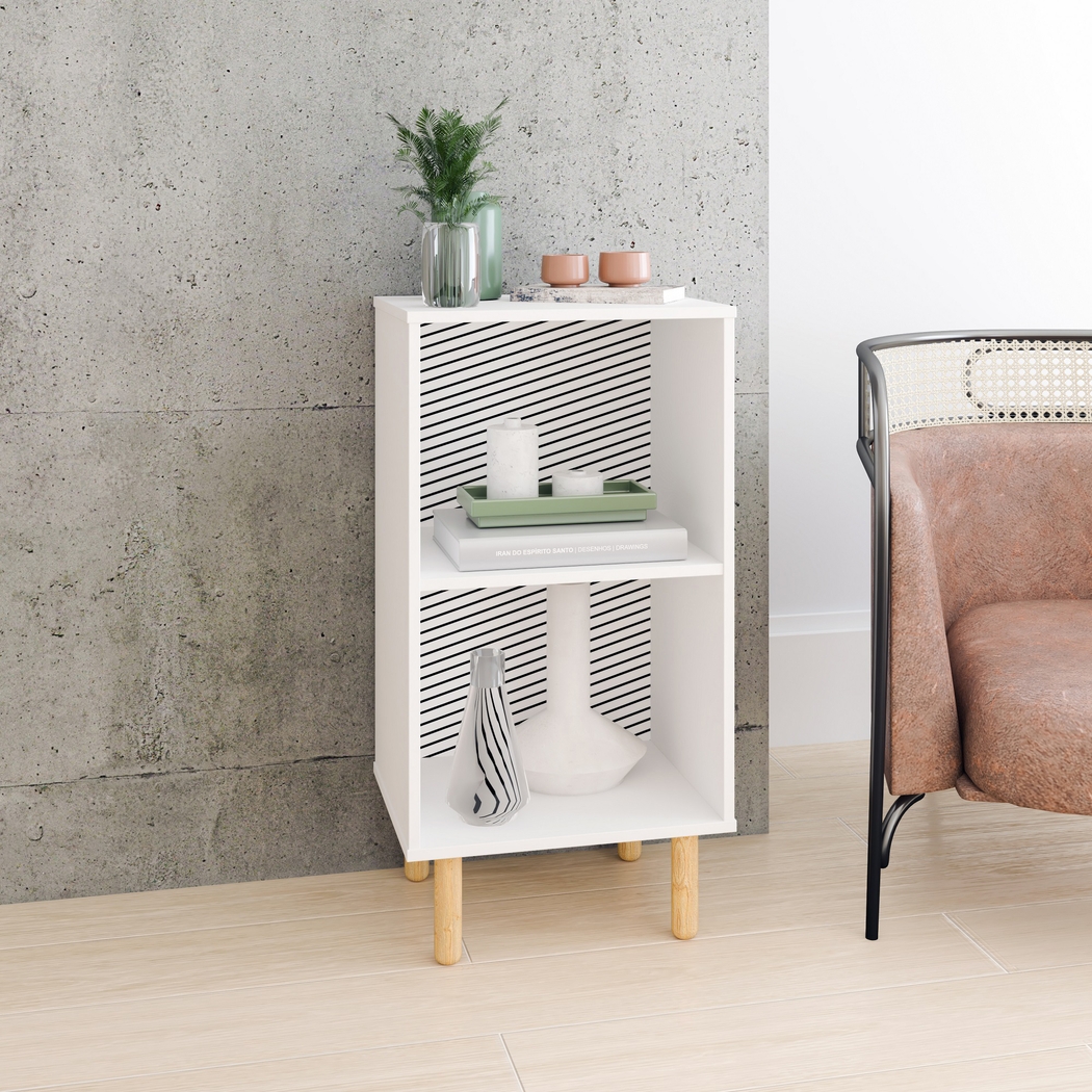 Mizeur II White Nightstand - Thumbnail - Image 2
