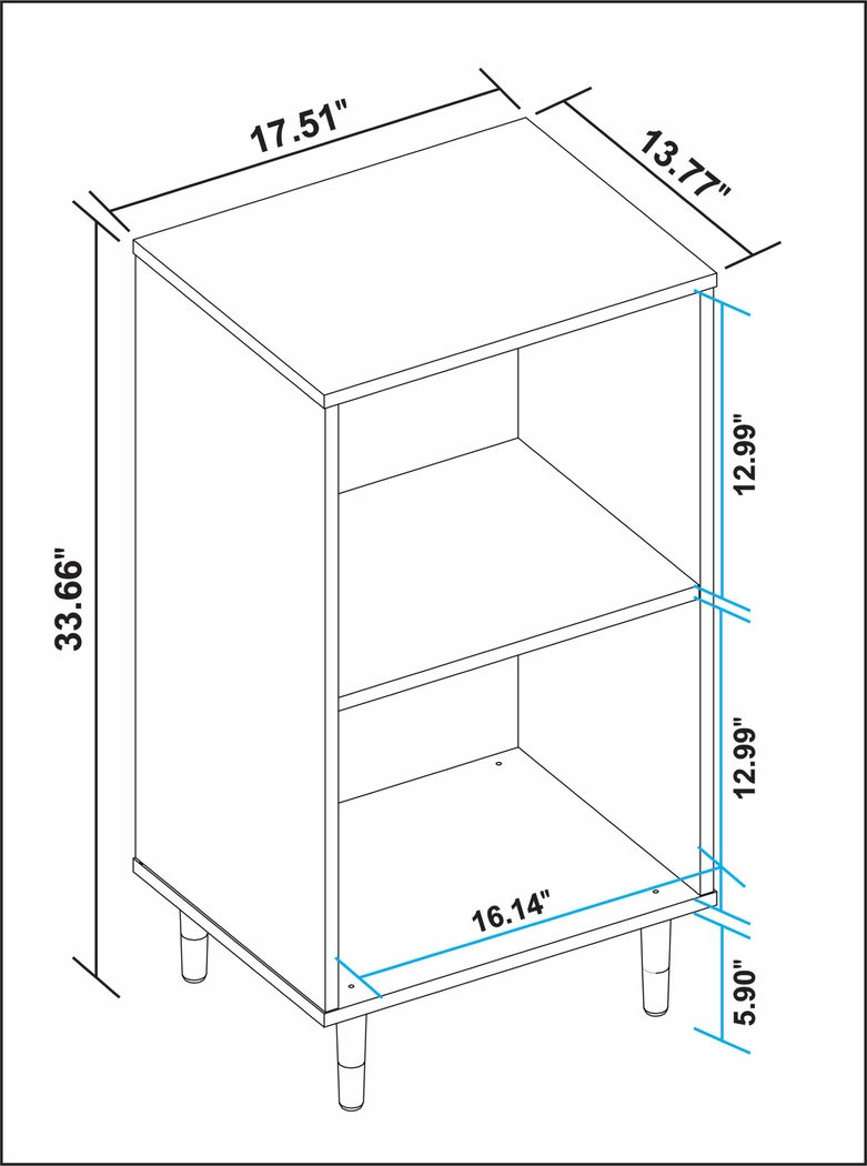 Mizeur II White Nightstand - Thumbnail - Image 9
