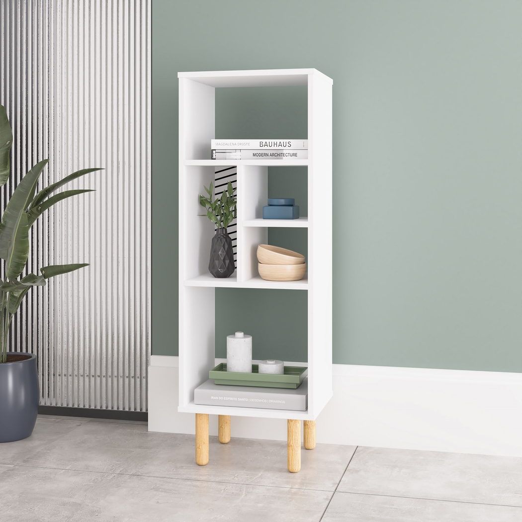 Mizeur VI White Bookcase - Thumbnail - Image 2