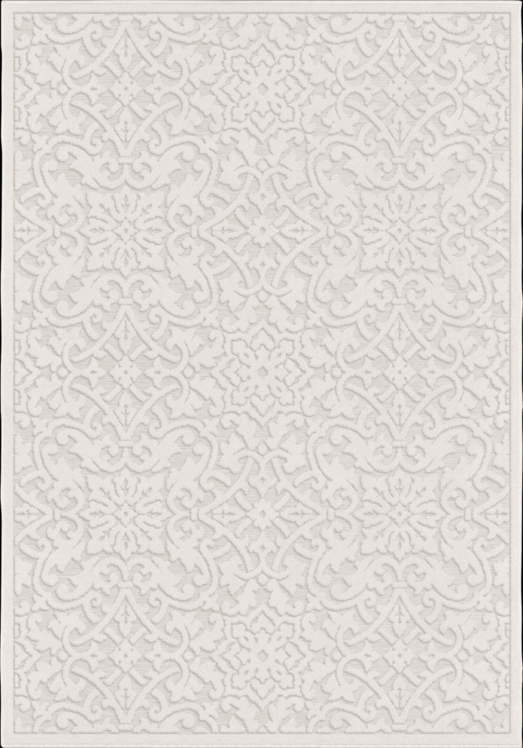 Mizuki Off-White 7'9 x 10'10 Indoor/Outdoor Rug - Thumbnail - Image 1