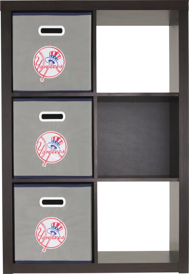 MLB CubeStore New York Yankees 6 Cube Organizer with 3 Storage Bins - Thumbnail - Image 2