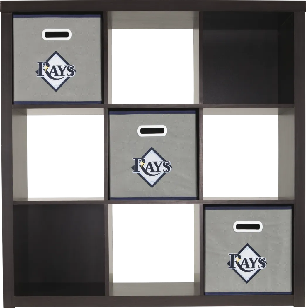 MLB CubeStore Tampa Bay Rays 9 Cube Organizer with 3 Storage Bins - Thumbnail - Image 2