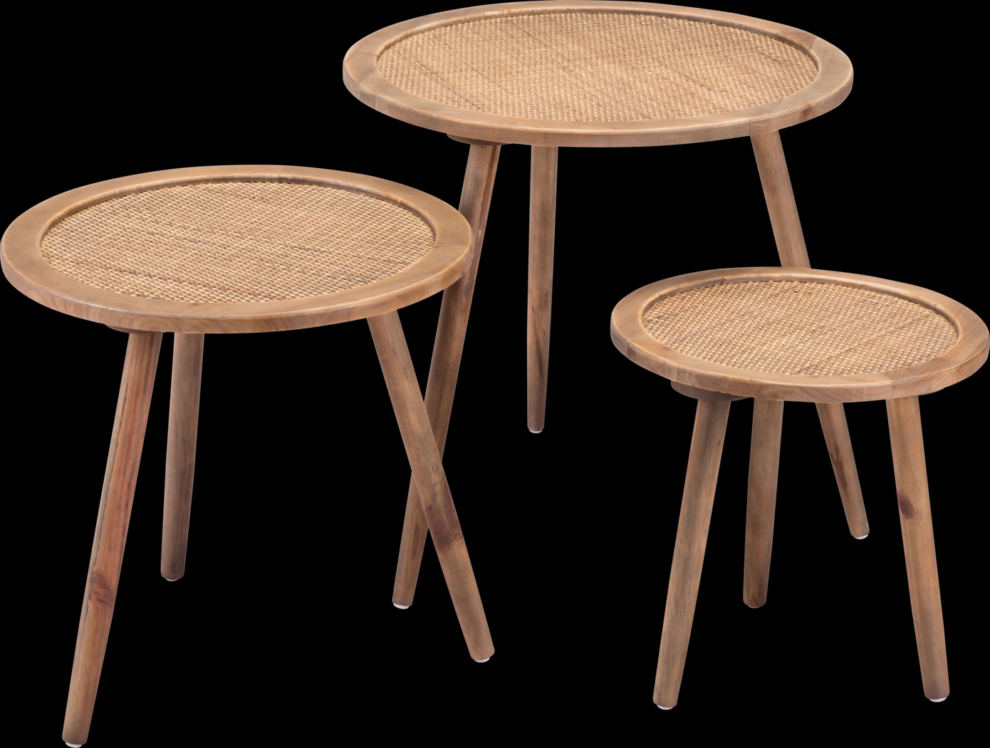 Moccasin Brown Nesting  Table, Set of 3 - Thumbnail - Image 1