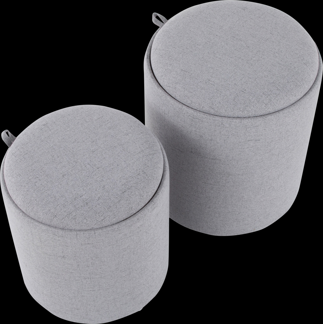 Mockernut Gray Ottoman, Set of 2 - Thumbnail - Image 2