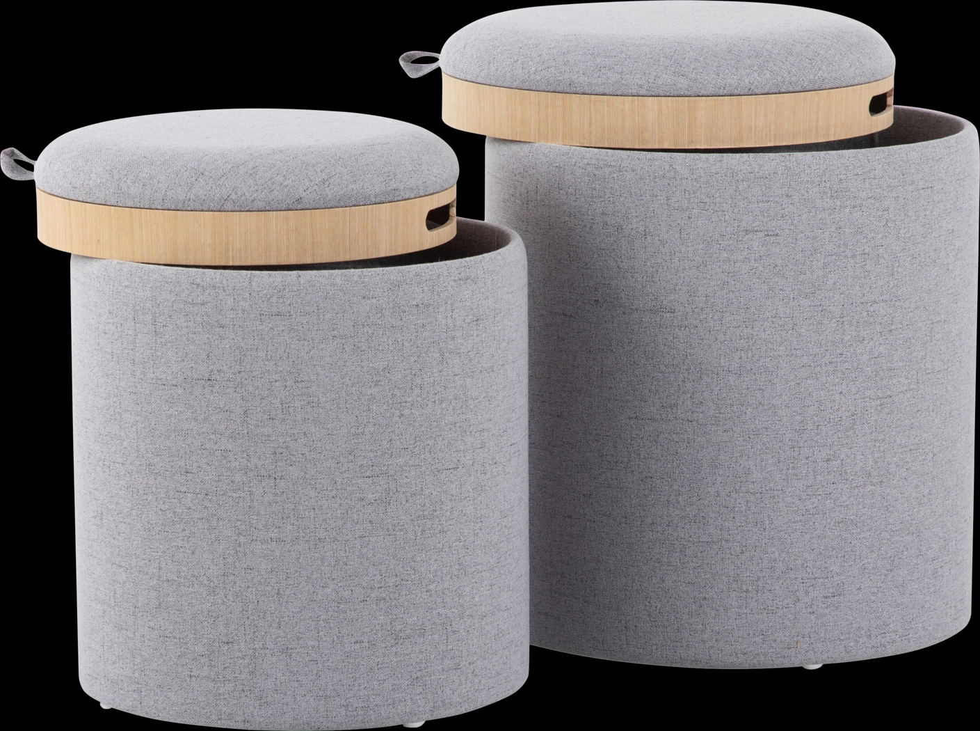 Mockernut Gray Ottoman, Set of 2 - Thumbnail - Image 3