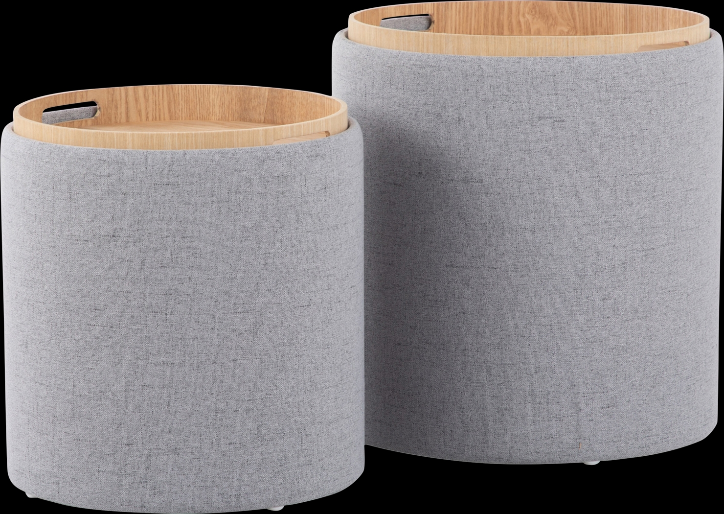 Mockernut Gray Ottoman, Set of 2 - Thumbnail - Image 4