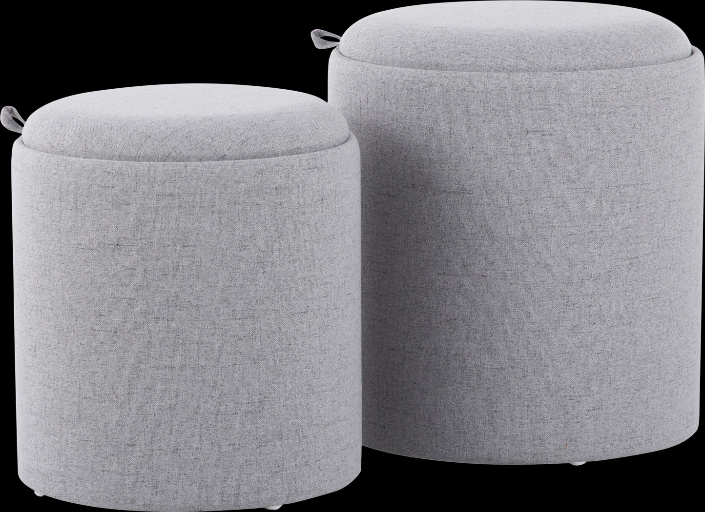 Mockernut Gray Ottoman, Set of 2 - Thumbnail - Image 1