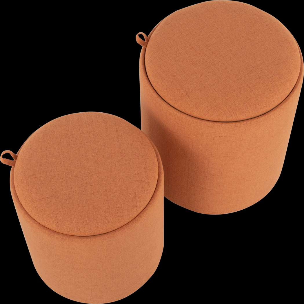 Mockernut Orange Ottoman, Set of 2 - Thumbnail - Image 2