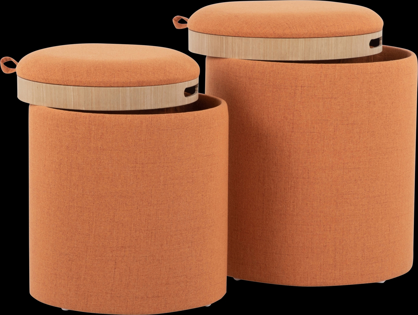 Mockernut Orange Ottoman, Set of 2 - Thumbnail - Image 4