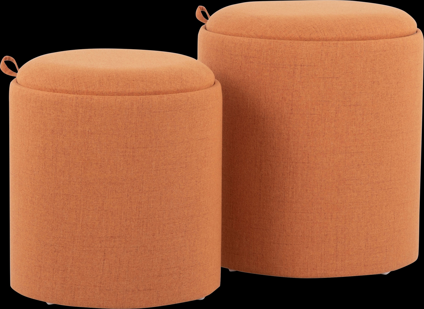 Mockernut Orange Ottoman, Set of 2 - Thumbnail - Image 1