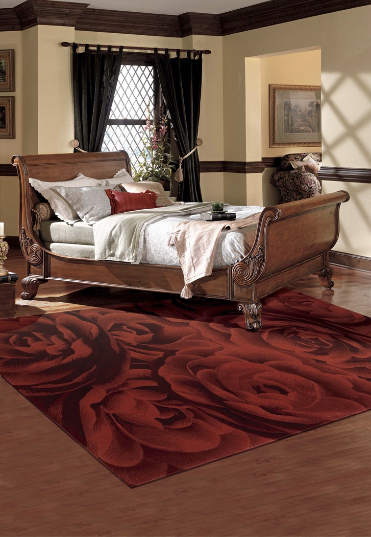 Moda Rose Red 5'6 x 7'5 Rug - Thumbnail - Image 3