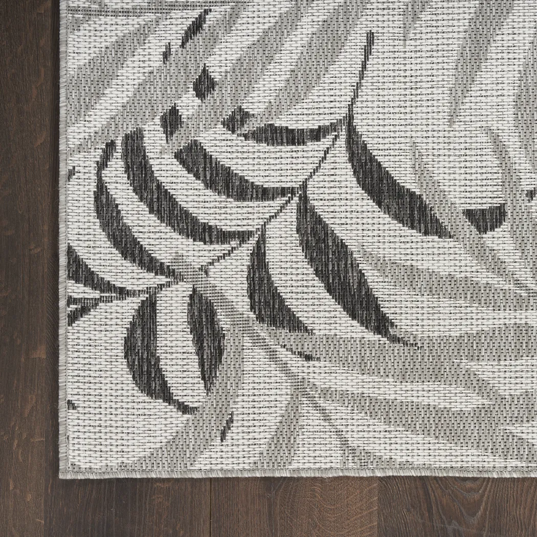 Modern Palm Ash 9' x 12' Indoor/Outdoor Rug - Thumbnail - Image 3