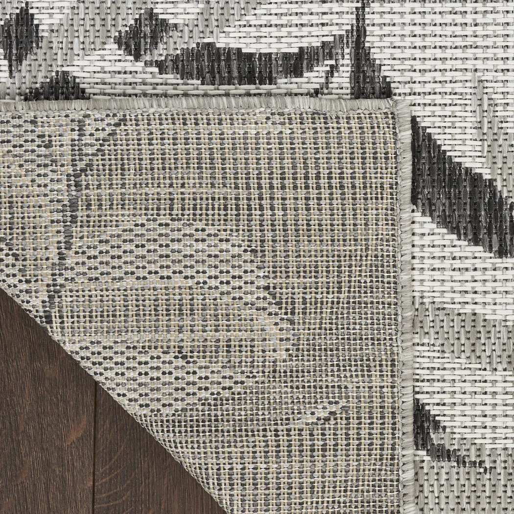 Modern Palm Ash 9' x 12' Indoor/Outdoor Rug - Thumbnail - Image 4