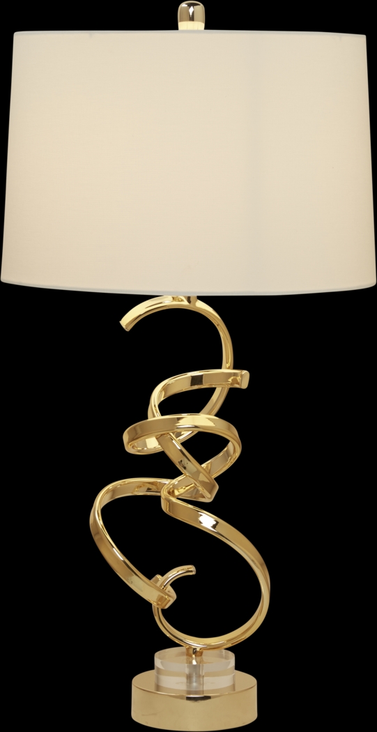 Modern Twist Gold Lamp - Thumbnail - Image 2