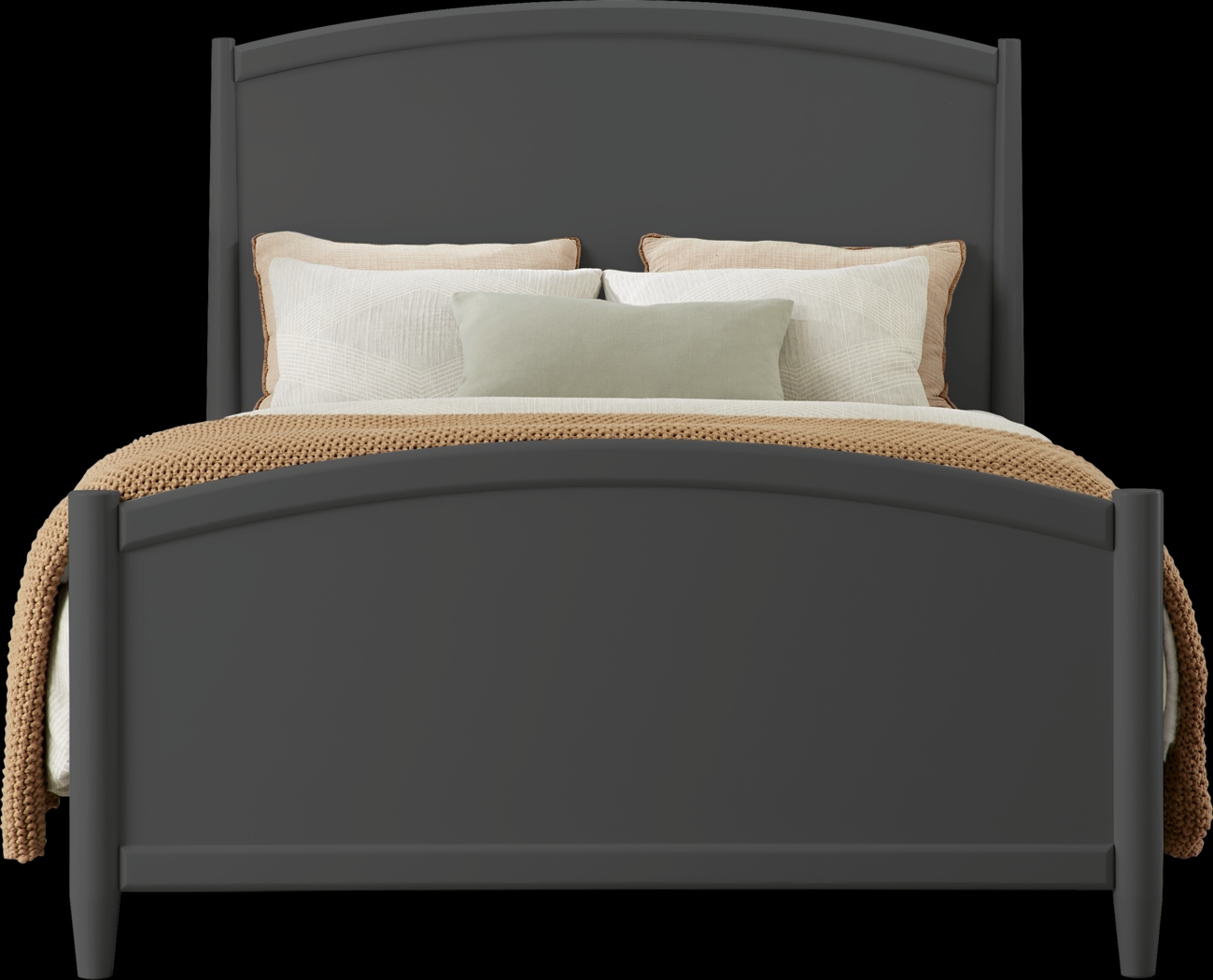 Modern Villa Iron Ore 3 Pc Queen Panel Bed - Thumbnail - Image 1