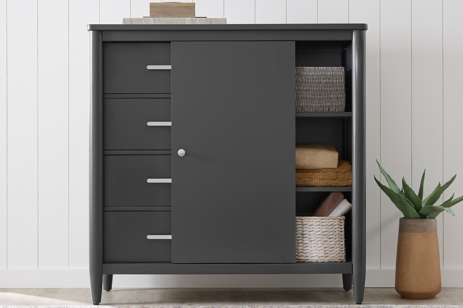 Modern Villa Iron Ore 4 Drawer Chest - Thumbnail - Image 2