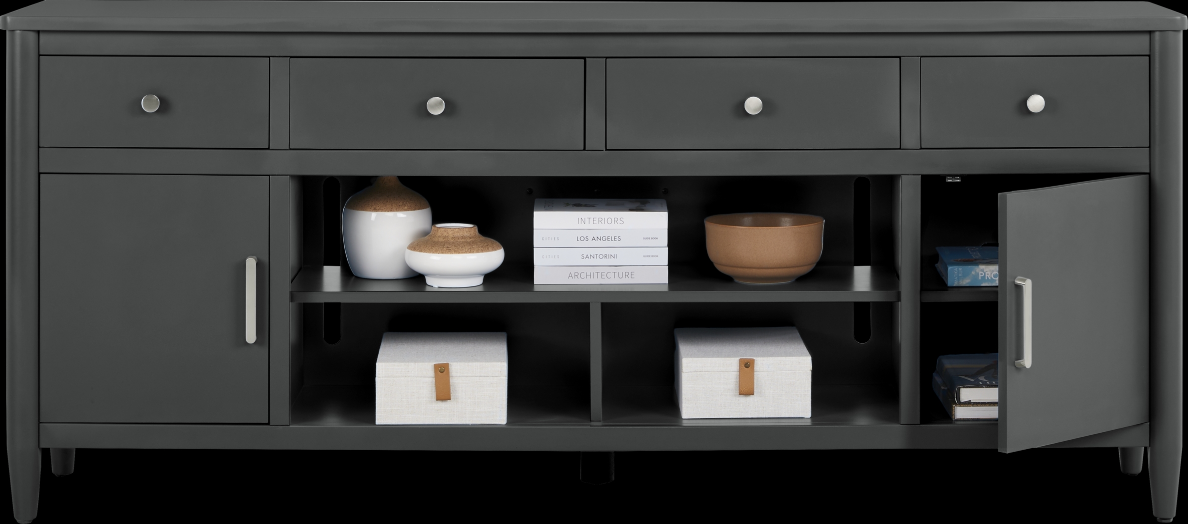 Modern Villa Iron Ore 82 in. Console - Thumbnail - Image 3