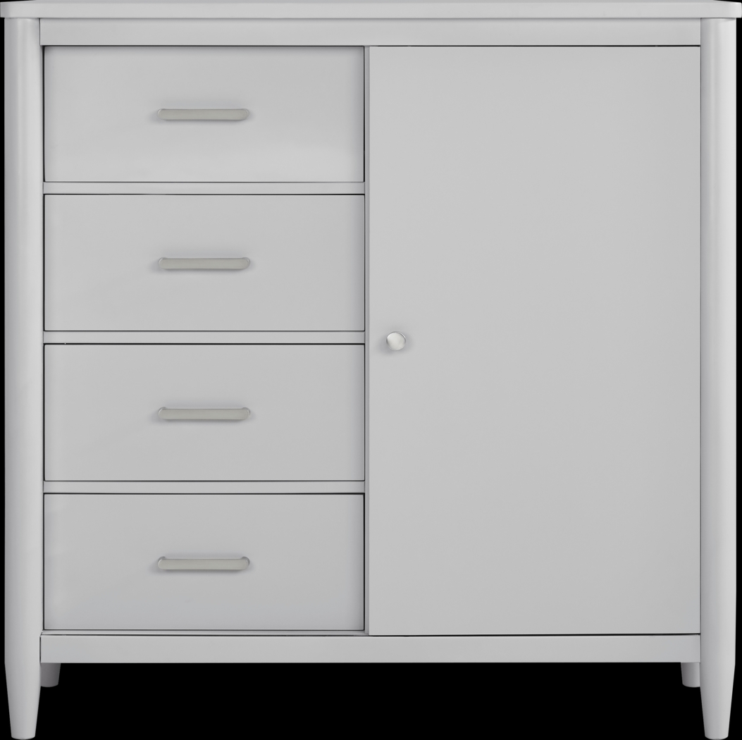 Modern Villa Light Gray 4 Drawer Chest - Thumbnail - Image 1