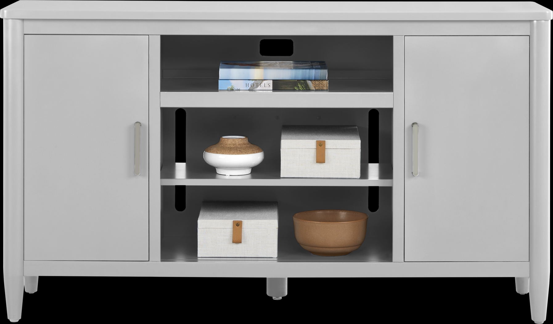 Modern Villa Light Gray 62 in. Console - Thumbnail - Image 2