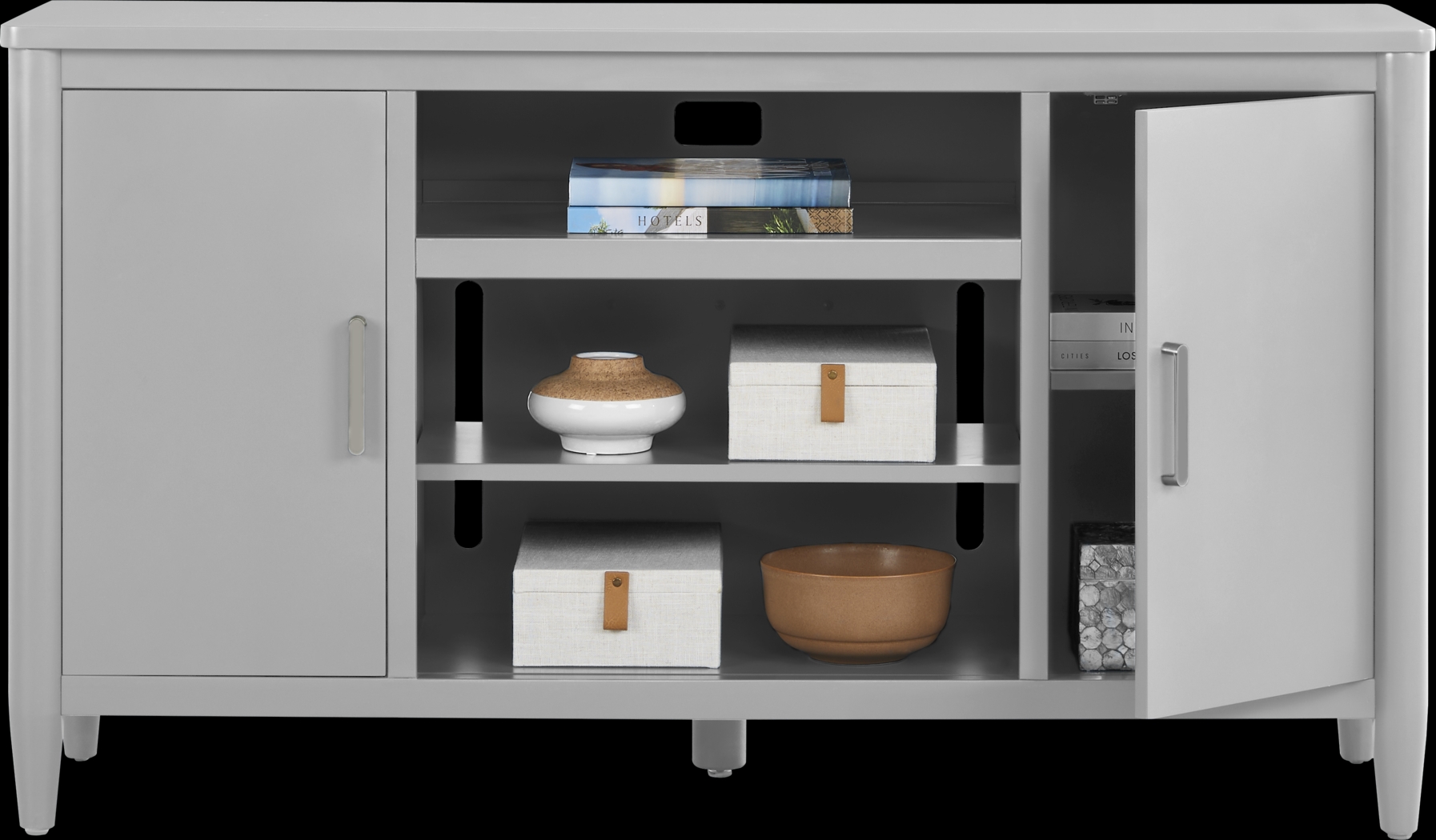 Modern Villa Light Gray 62 in. Console - Thumbnail - Image 3