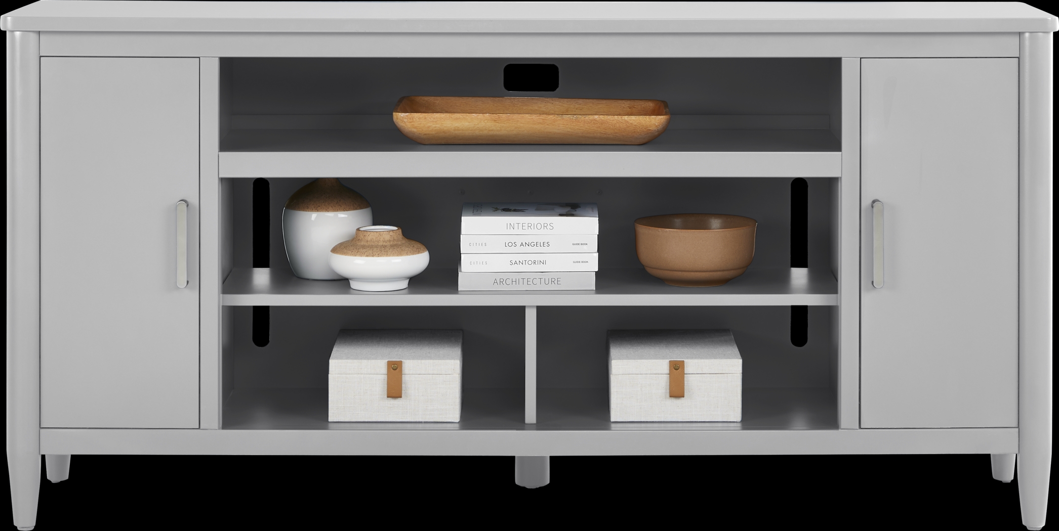 Modern Villa Light Gray 72 in. Console - Thumbnail - Image 2