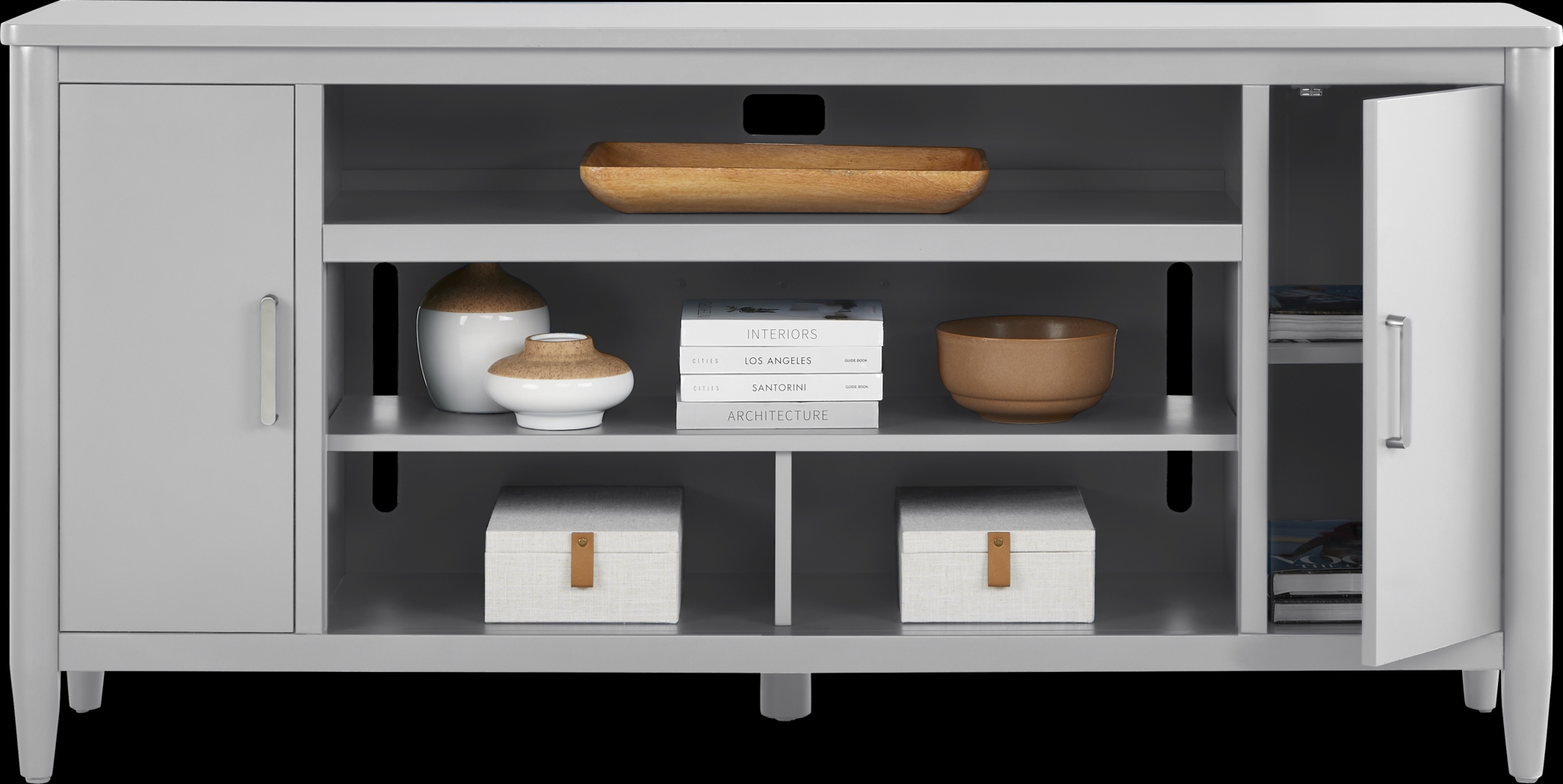 Modern Villa Light Gray 72 in. Console - Thumbnail - Image 3