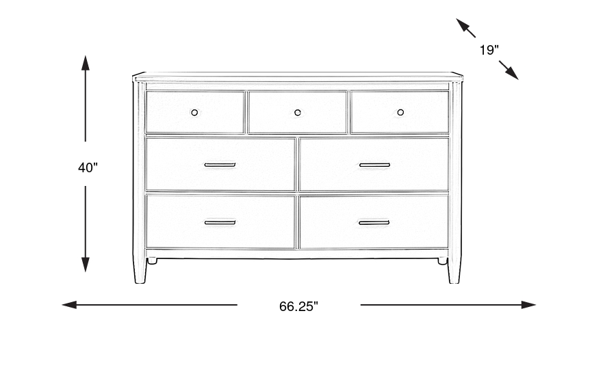 Dimension Image. Please refer to the Dimension Tab on this page for dimension details.