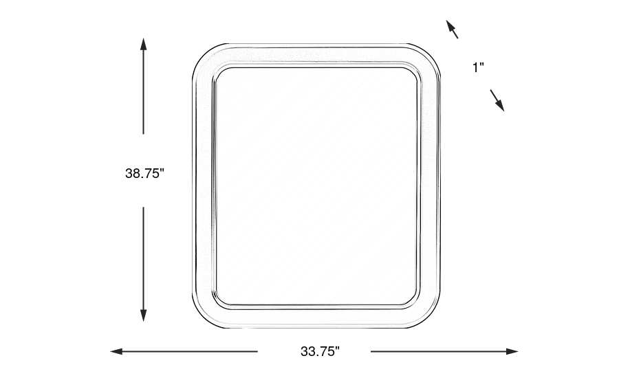 Dimension Image. Please refer to the Dimension Tab on this page for dimension details.