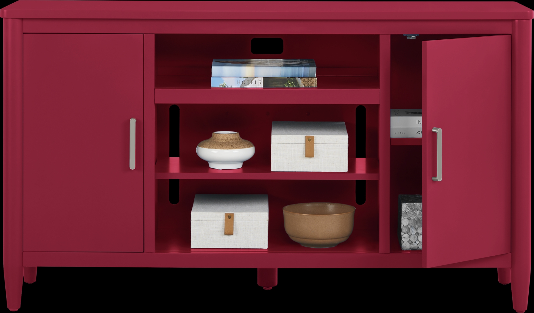 Modern Villa Red 62 in. Console - Thumbnail - Image 3