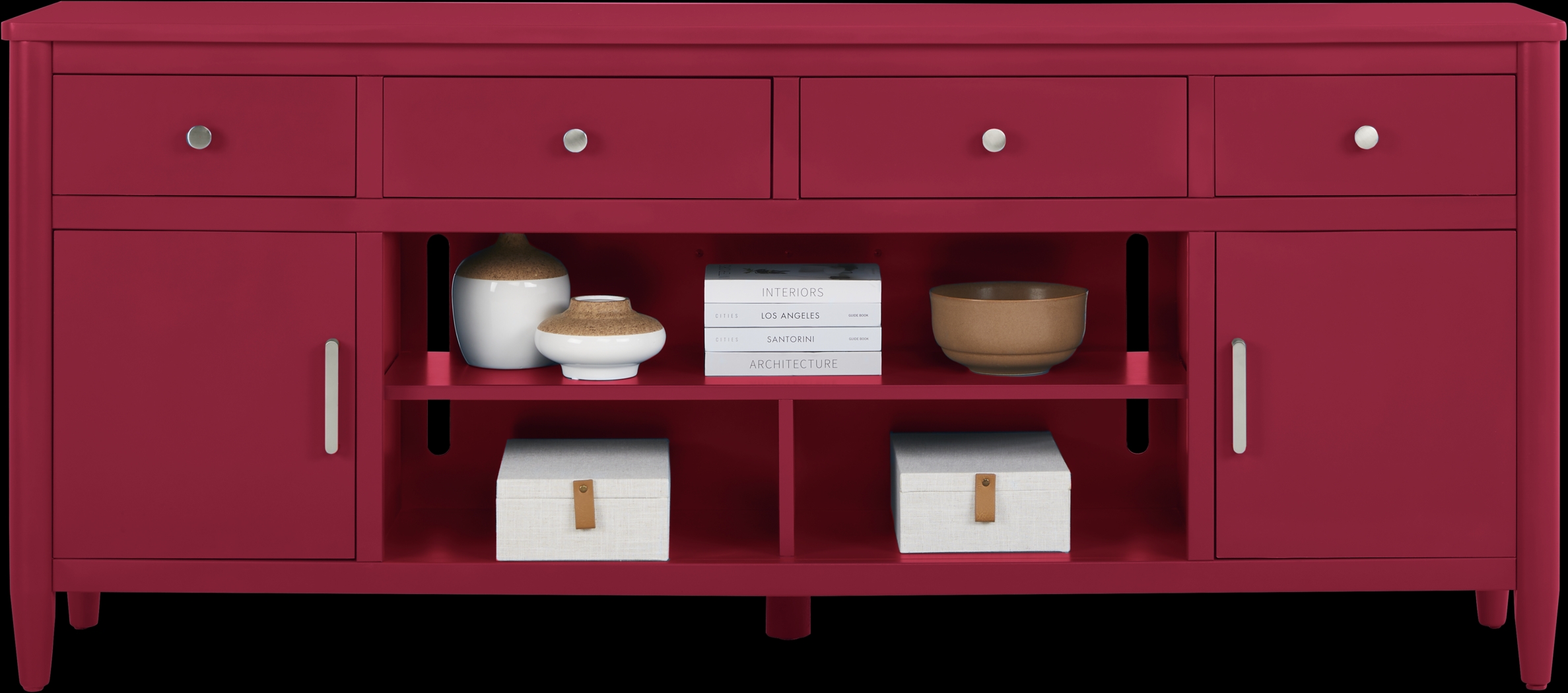 Modern Villa Red 82 in. Console - Thumbnail - Image 2