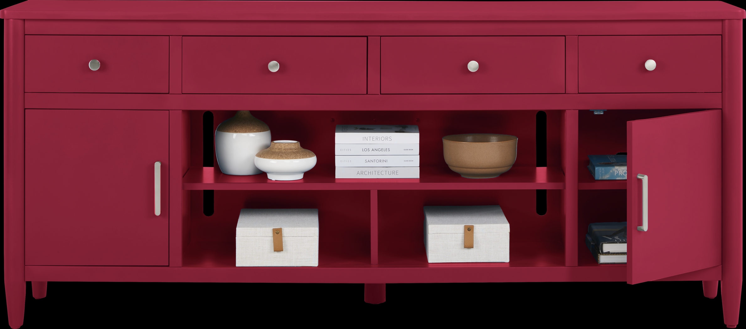 Modern Villa Red 82 in. Console - Thumbnail - Image 3