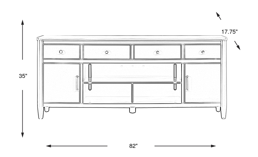 Dimension Image. Please refer to the Dimension Tab on this page for dimension details.