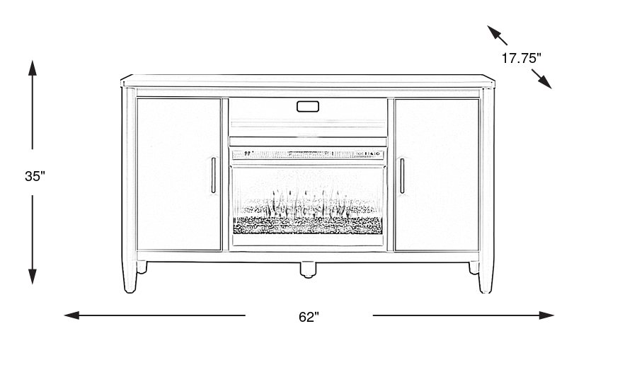 Dimension Image. Please refer to the Dimension Tab on this page for dimension details.