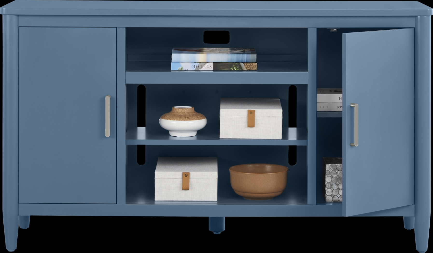 Modern Villa Slate Blue 62 in. Console - Thumbnail - Image 2