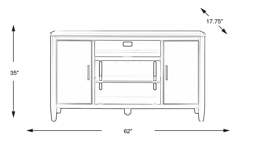 Dimension Image. Please refer to the Dimension Tab on this page for dimension details.