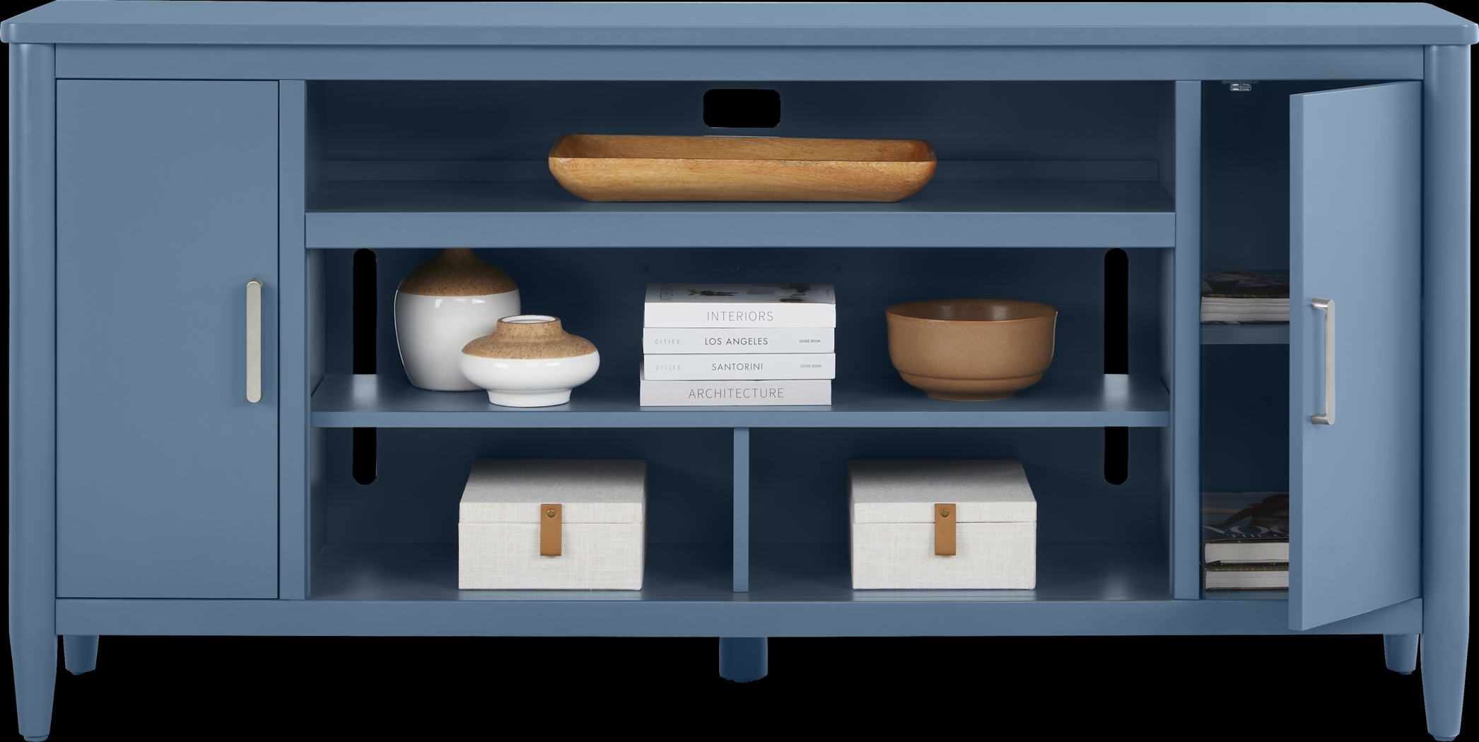Modern Villa Slate Blue 72 in. Console - Thumbnail - Image 3