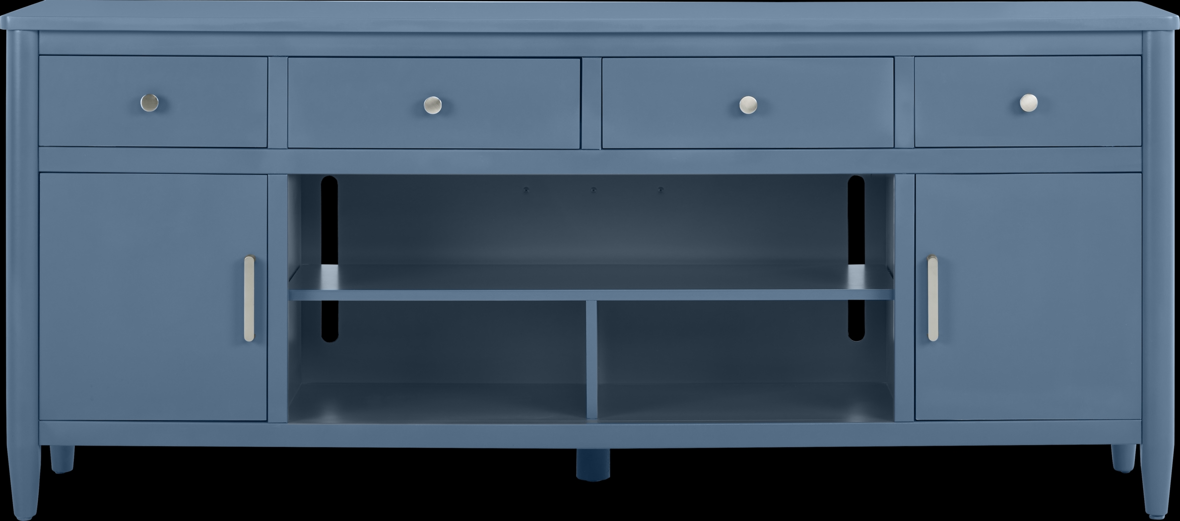 Modern Villa Slate Blue 82 in. Console - Thumbnail - Image 1