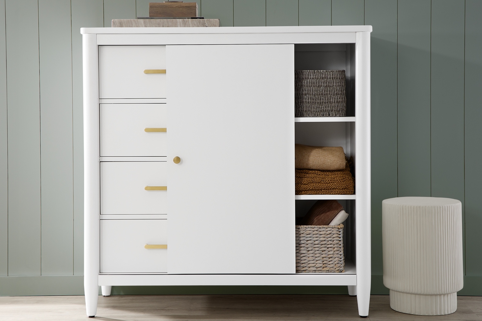 Modern Villa White 4 Drawer Chest - Thumbnail - Image 3