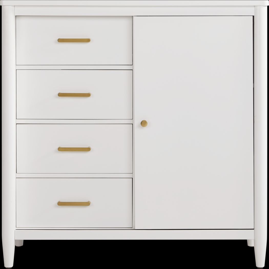 Modern Villa White 4 Drawer Chest - Thumbnail - Image 1