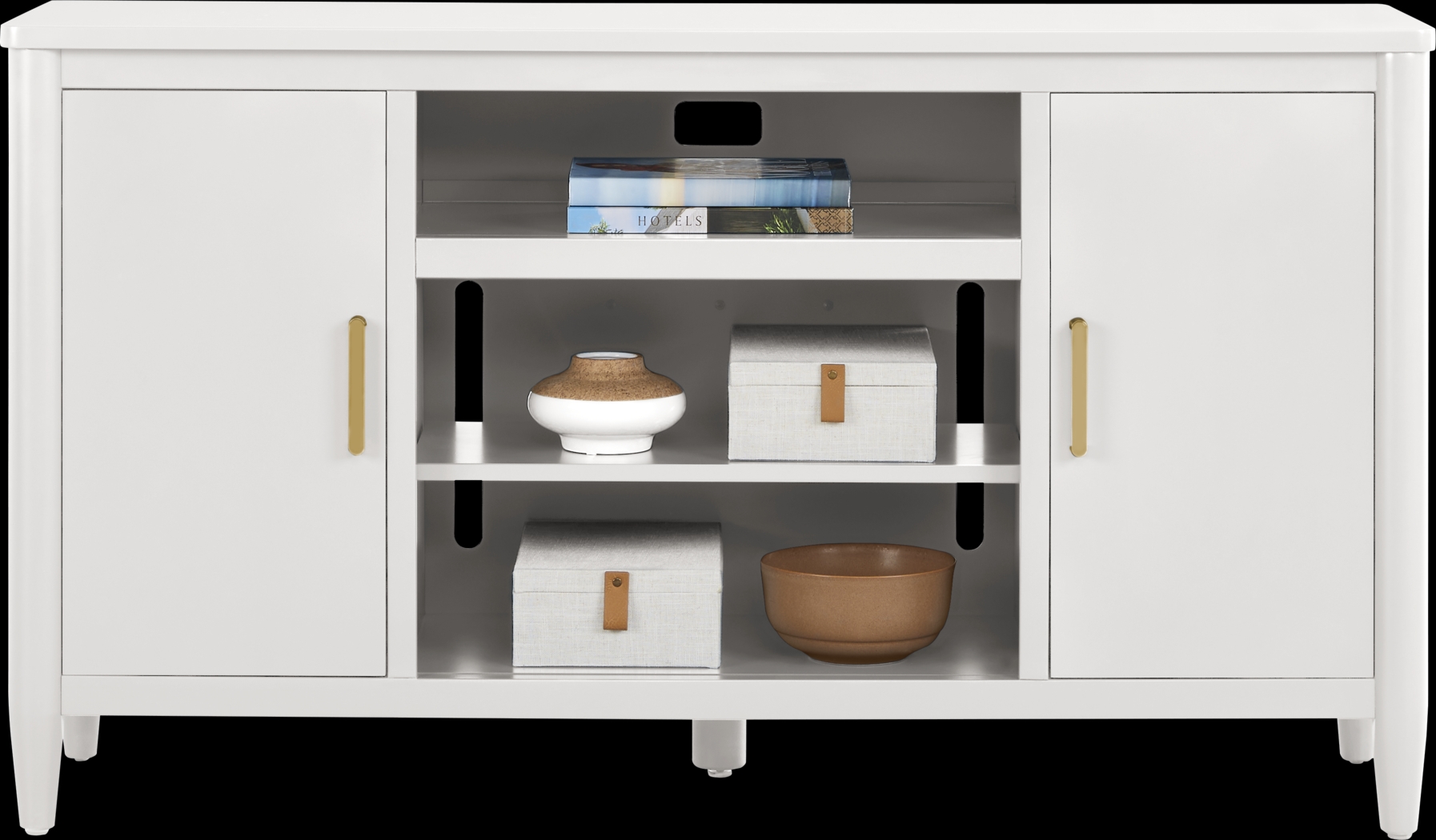 Modern Villa White 62 in. Console - Thumbnail - Image 2