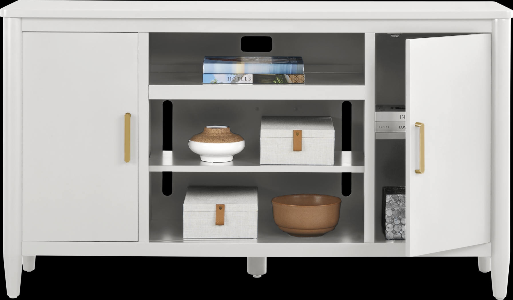 Modern Villa White 62 in. Console - Thumbnail - Image 3