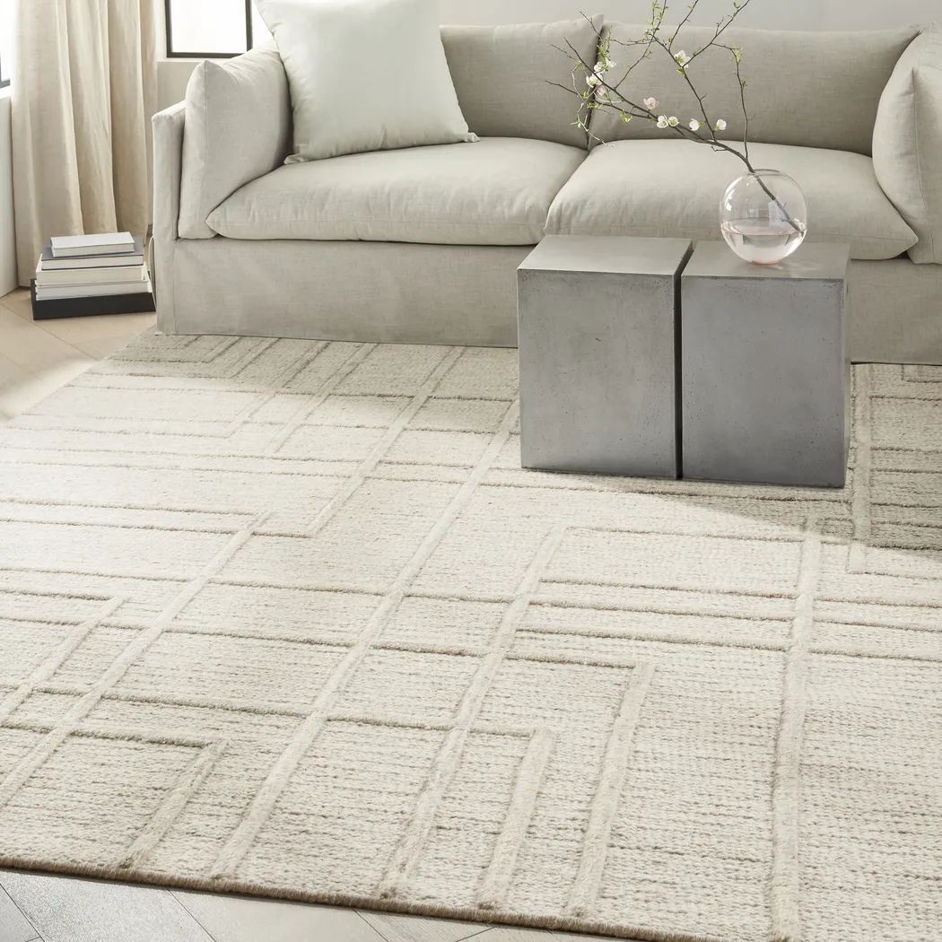 Modra Beige 5'3 x 7'3 Rug - Thumbnail - Image 2