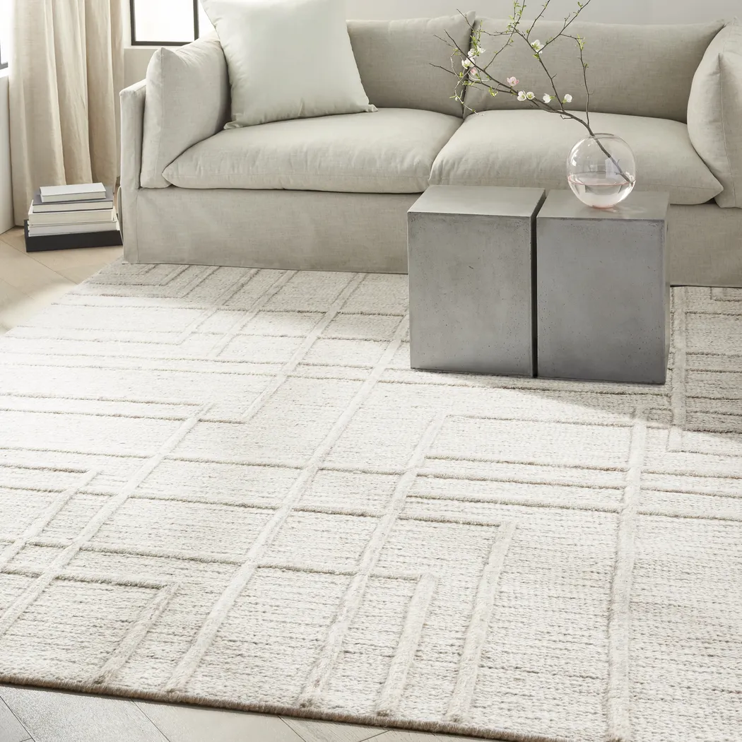 Modra Beige 7'9 x 9'9 Rug - Thumbnail - Image 2