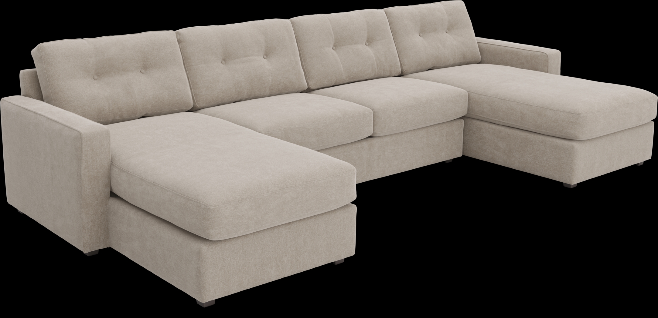 Beige 3 Pc ModularOne Gel Foam Sleeper - Thumbnail - Image 1