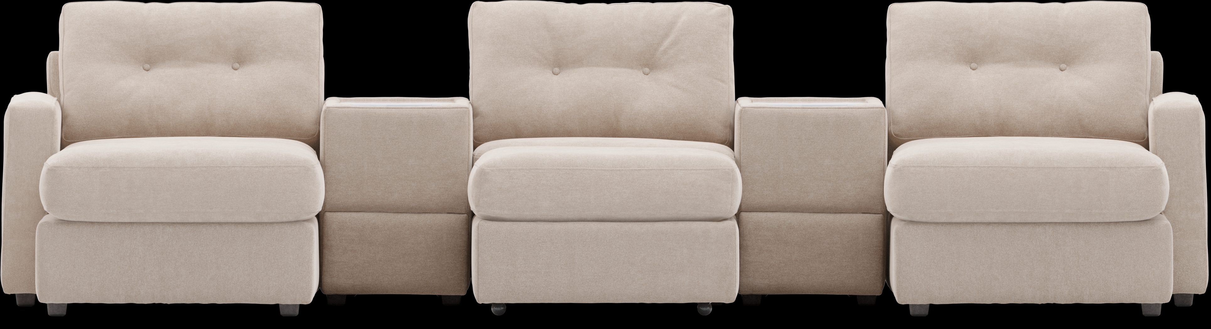 Beige 6 Pc ModularOne with Media Consoles - Thumbnail - Image 3