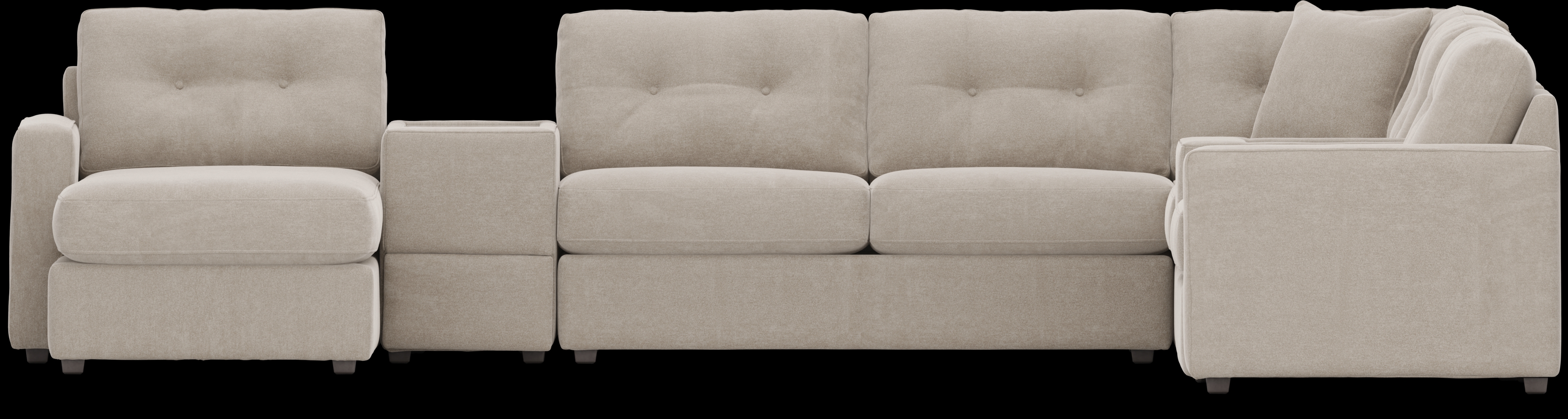 Beige 7 Pc ModularOne Gel Foam Sleeper - Thumbnail - Image 3