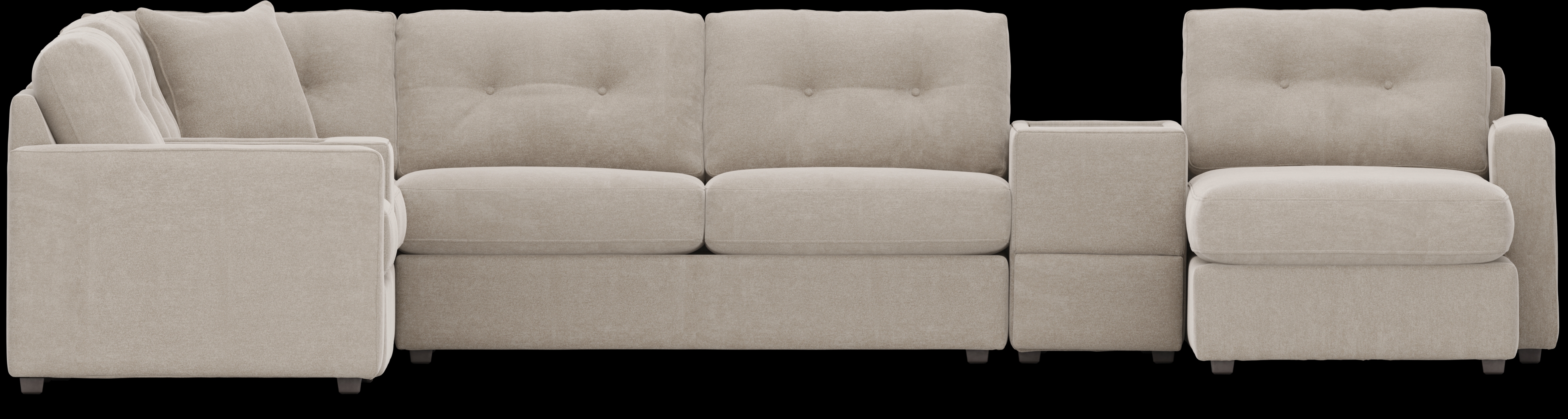 Beige 7 Pc ModularOne Gel Foam Sleeper - Thumbnail - Image 3