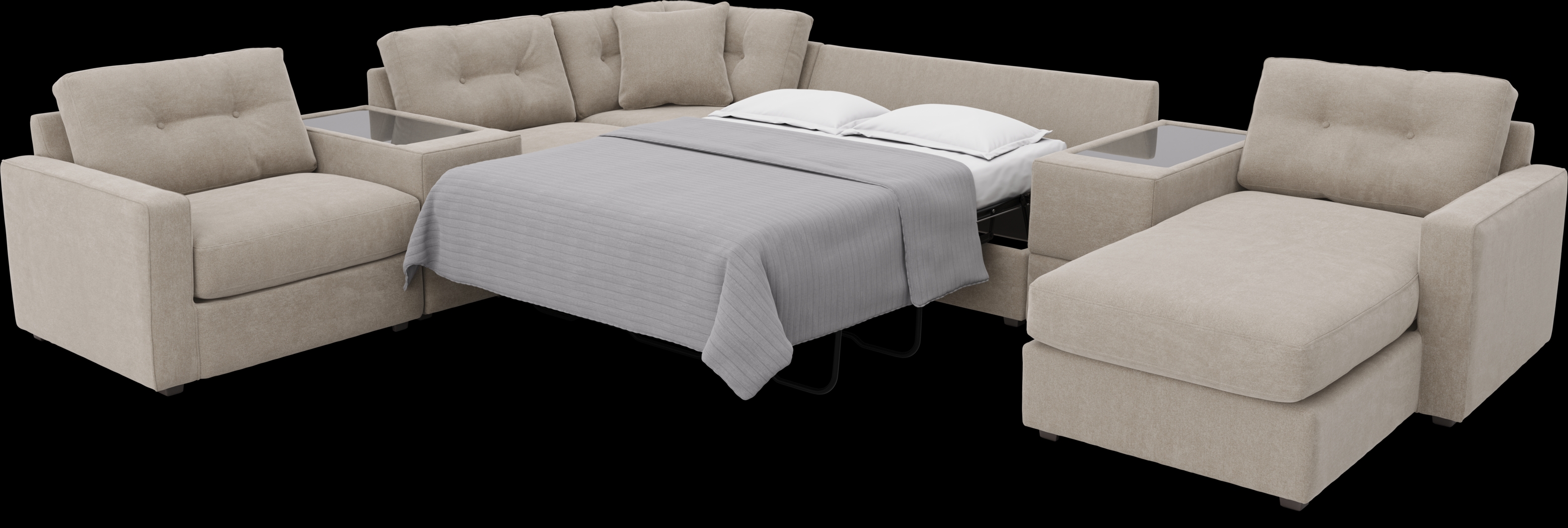 Beige 7 Pc ModularOne Sleeper - Thumbnail - Image 2