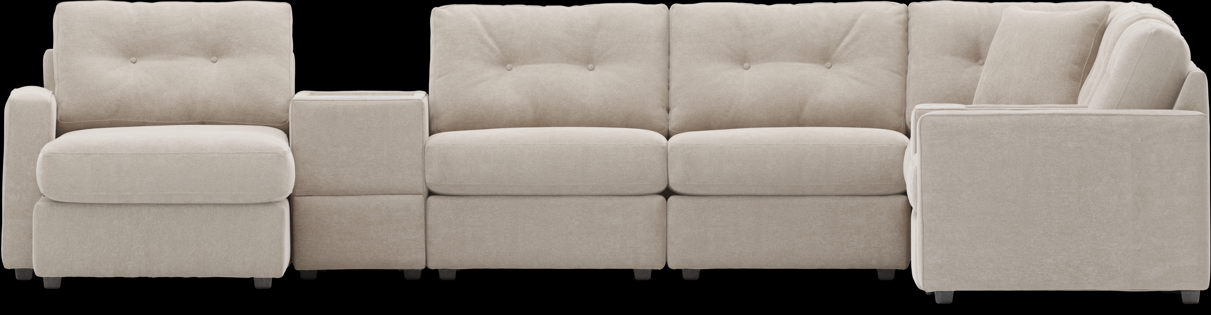 Beige 8 Pc ModularOne with Media Consoles - Thumbnail - Image 2