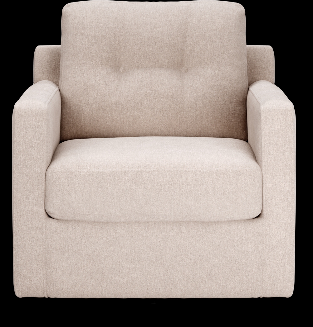 ModularOne Beige Swivel Accent Chair - Thumbnail - Image 2